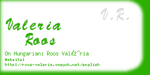 valeria roos business card